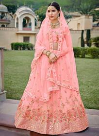 Beautiful Pink Multi Embroidery Traditional Lehenga Choli1323