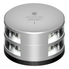 Lopolight Double Stacked Masthead Light - 3NM - Silver Housing w\/FB Base [201-011KLST-FB]