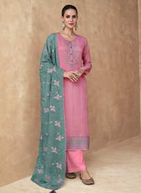 Beautiful Pink Sequence Embroidery Salwar Kameez1497