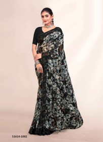 Beautiful Pure Georgette With Swarovski Lace Saree1912