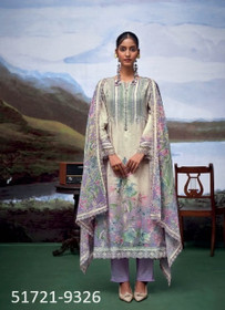 Beautiful Linen With Digital Print Embroidery Work Salwar Kameez2094
