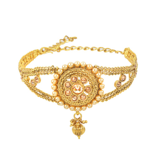Stunning Gold Plated Pearl & Stone work Armlets2019