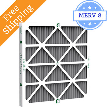 24x24x1 Air Filter with Odor Reduction MERV 8 by Glasfloss