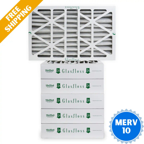 16x25x4 Air Filter ZL Series MERV 10 by Glasfloss ZLP16254