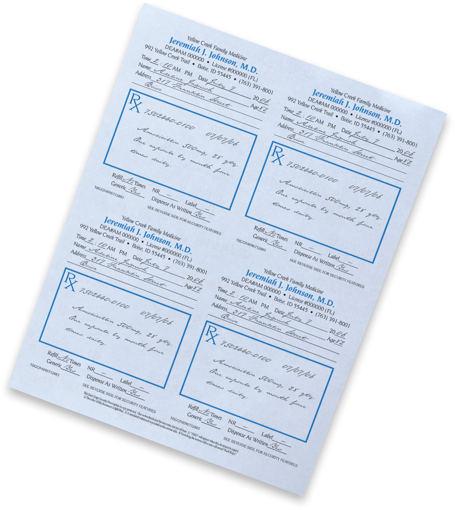 Engraved Name Tag - Compliant Secure Rx Forms & Rx Pads for US Prescribers