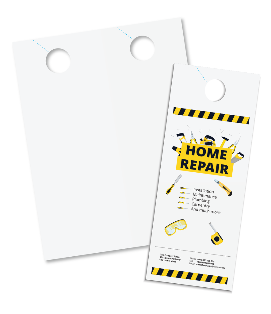 Jumbo Door Hanger, 2 Hangers/Sheet | DHJ-2 | Blanks/USA
