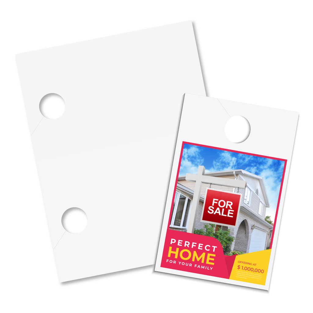Jumbo Plus Door Hanger | Hole Removed | 8.5" x 11" Sheet | 2 Hangers/Sheet