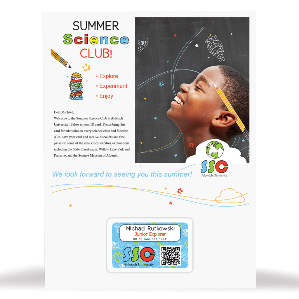 Integrated Card Sheet | Synthetic Peel Out Card | 1 Card/Sheet | 8.5" x 11" Sheet
