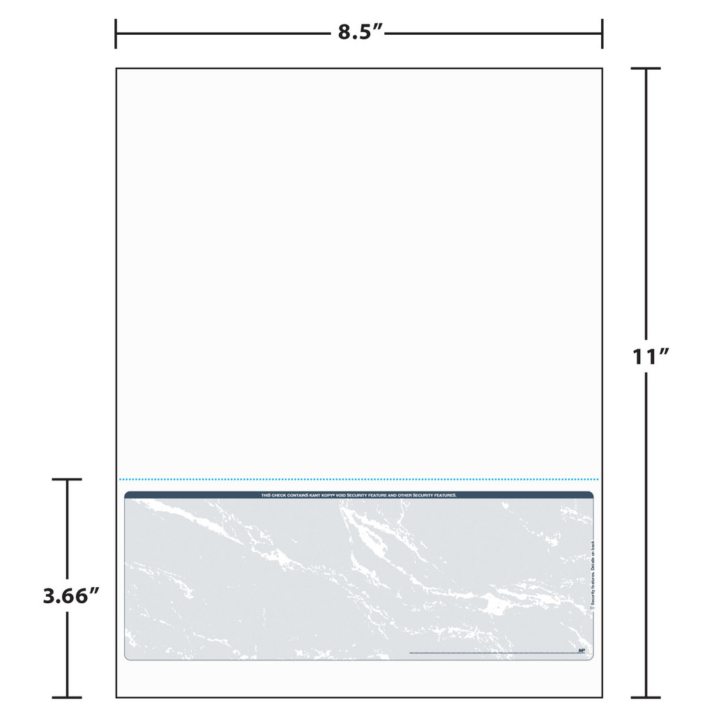 Template - Blue Security Check, Check on Bottom