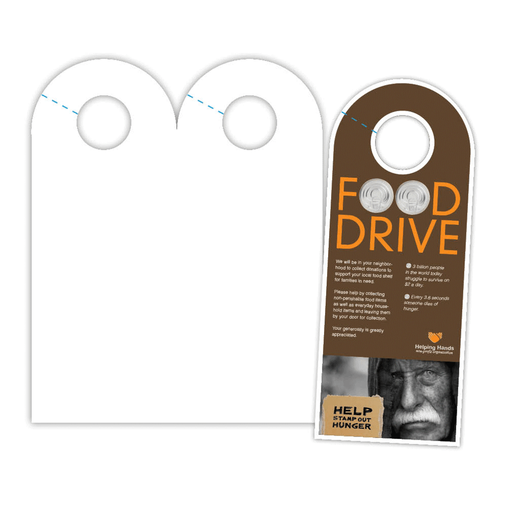 Door Hanger sample and sheet.