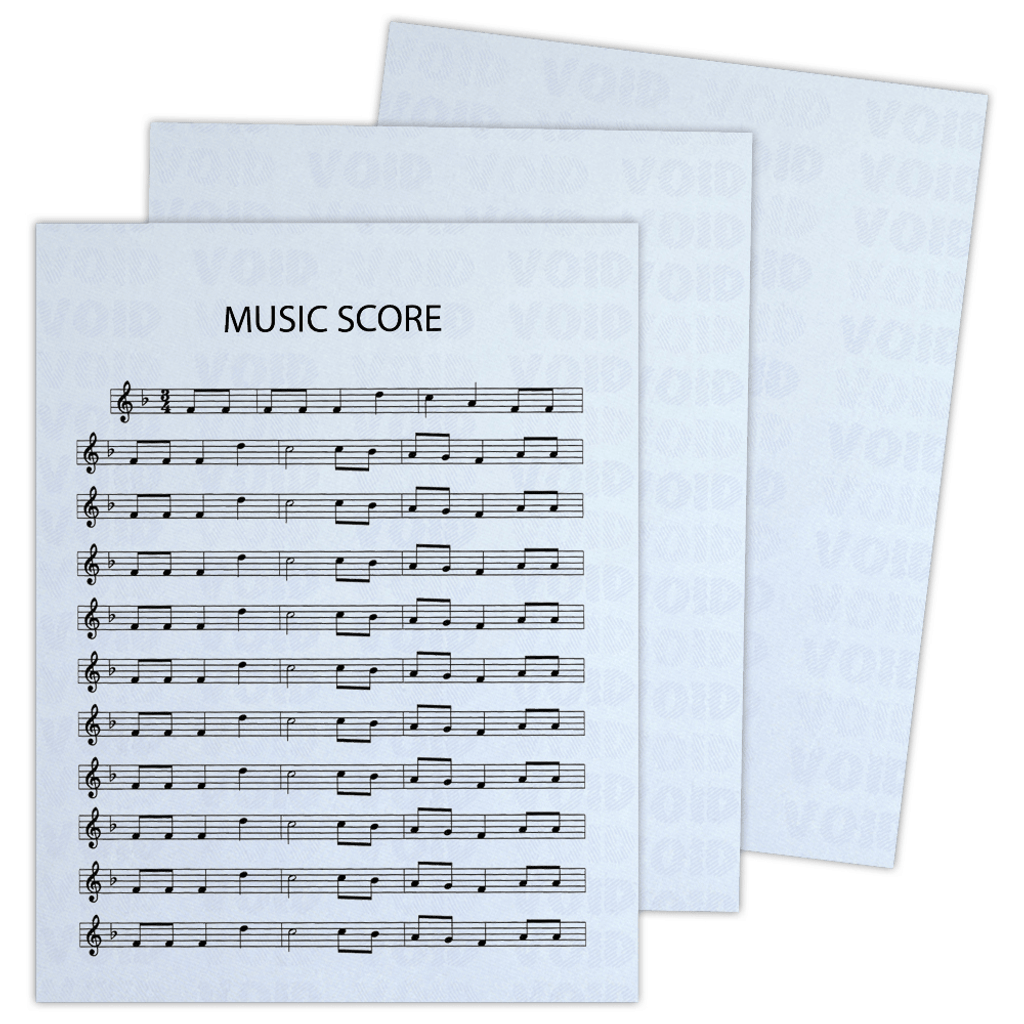 Security Paper sample and sheet.