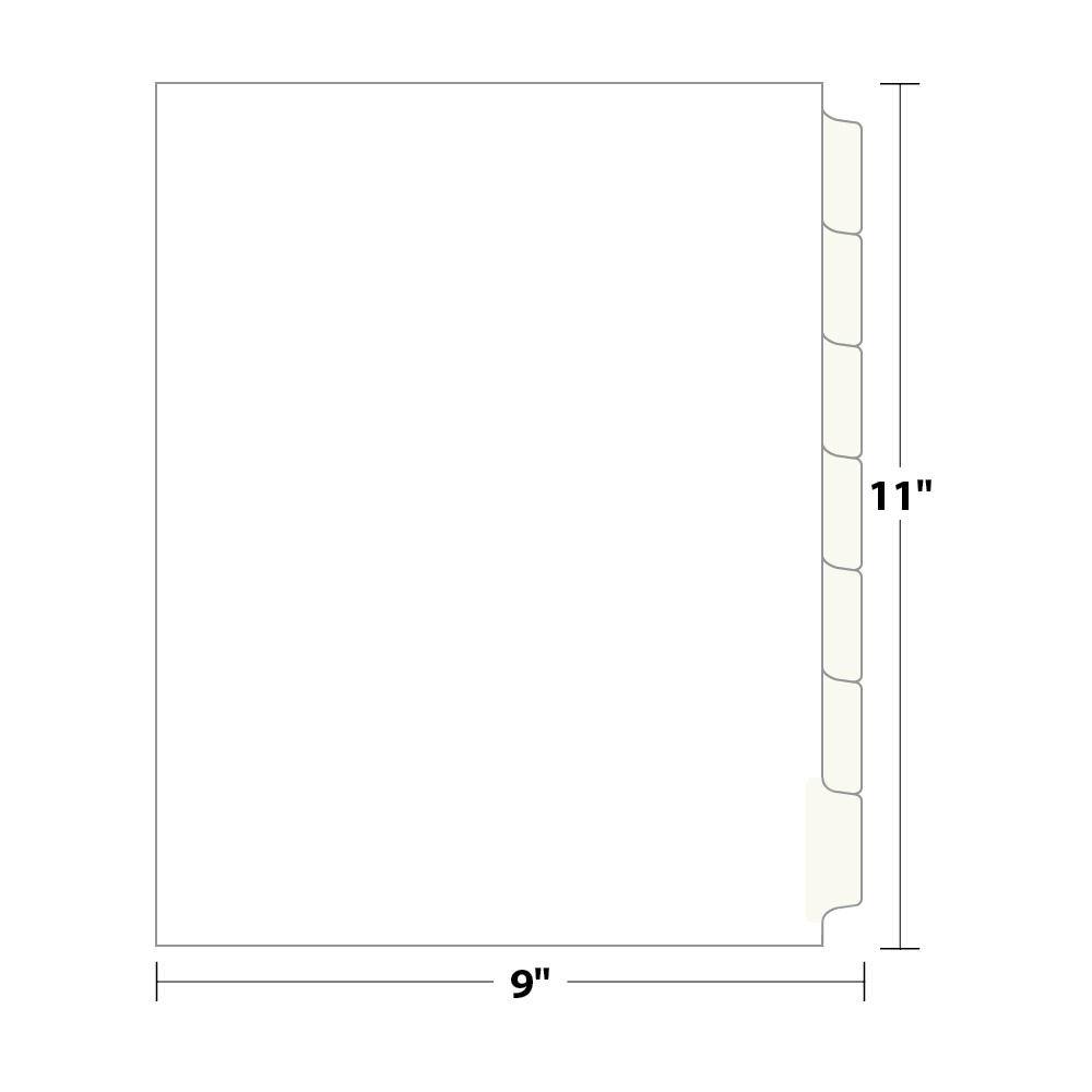7-Bank Copytabs™ Tab Dividers | 9" x 11" Sheet