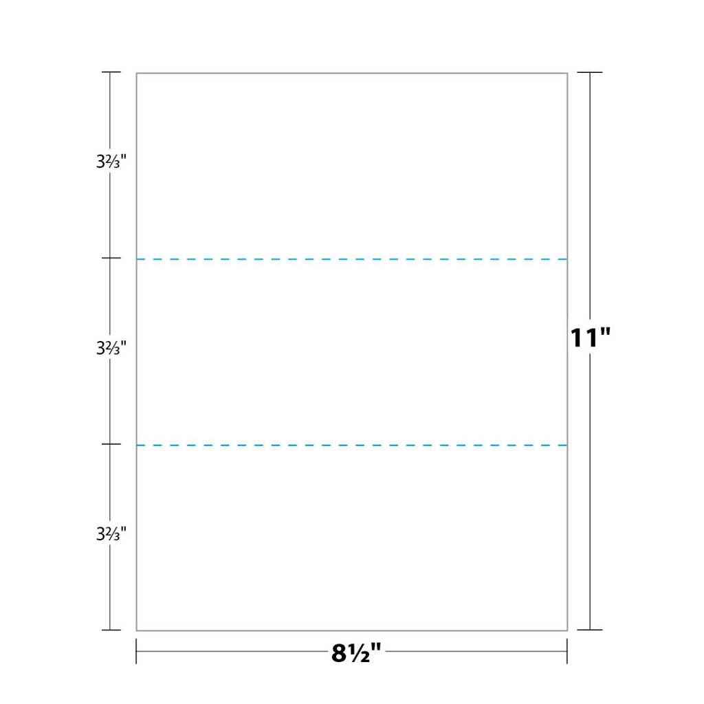 Paper Perforated in Thirds | PF508 | Blanks/USA