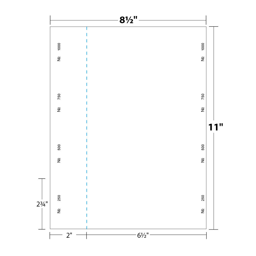 Raffle Ticket dimensions.