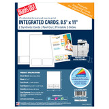 Integrated Card Sheet | Synthetic Peel Out Card | 8.5" x 11" Sheet