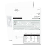 Printed Green Security Check, Check in Middle, Perforated in Thirds