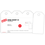 Hang Tag, 3-up on 12" x 8" sheet