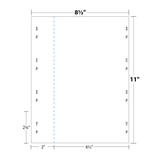 Jumbo Ticket | Numbered | 8.5" x 11" Sheet | 2.75" x 8.5" Ticket |  4 Tickets/Sheet