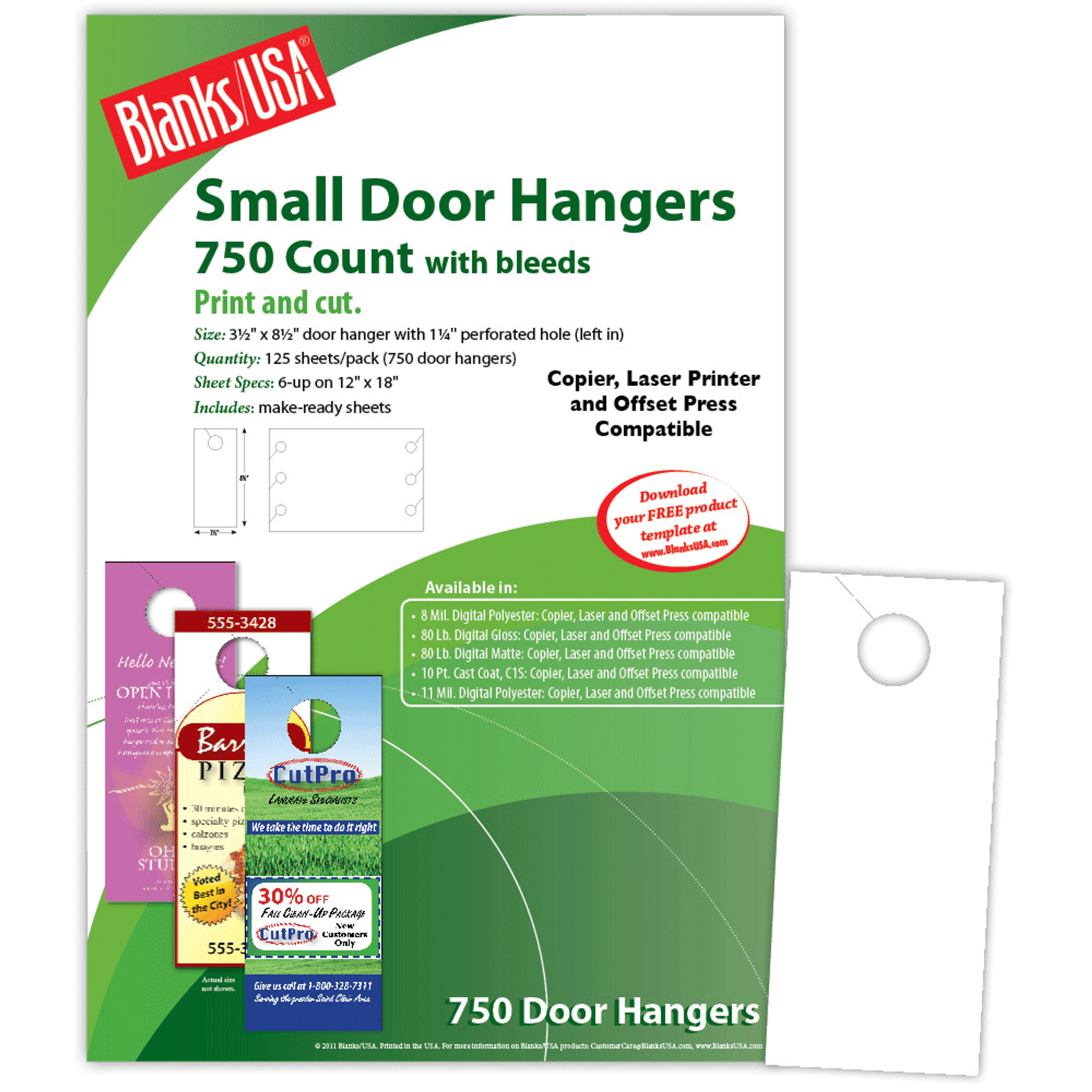 Custom Standard Door Hangers, Door Hanger Printing