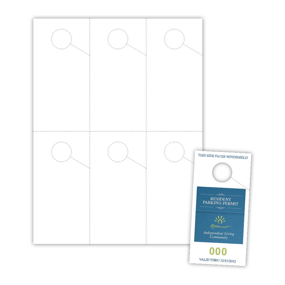 Micro Perforated Parking Pass PPH006 Blanks USA Micro Perforated Parking Pass PPH006 Blanks USA