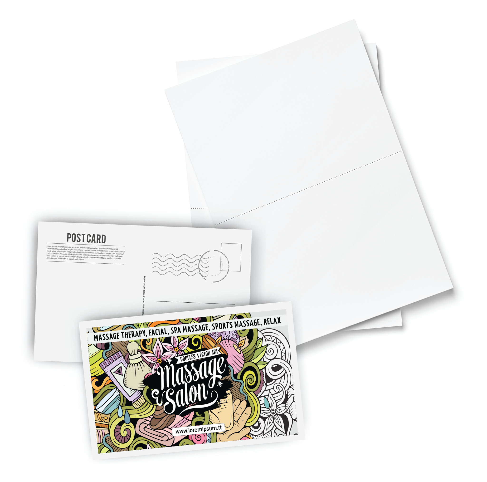 White 3-Up 3.5 x 5.5 Perforated Postcard and Index Card Stock (150 Cards)