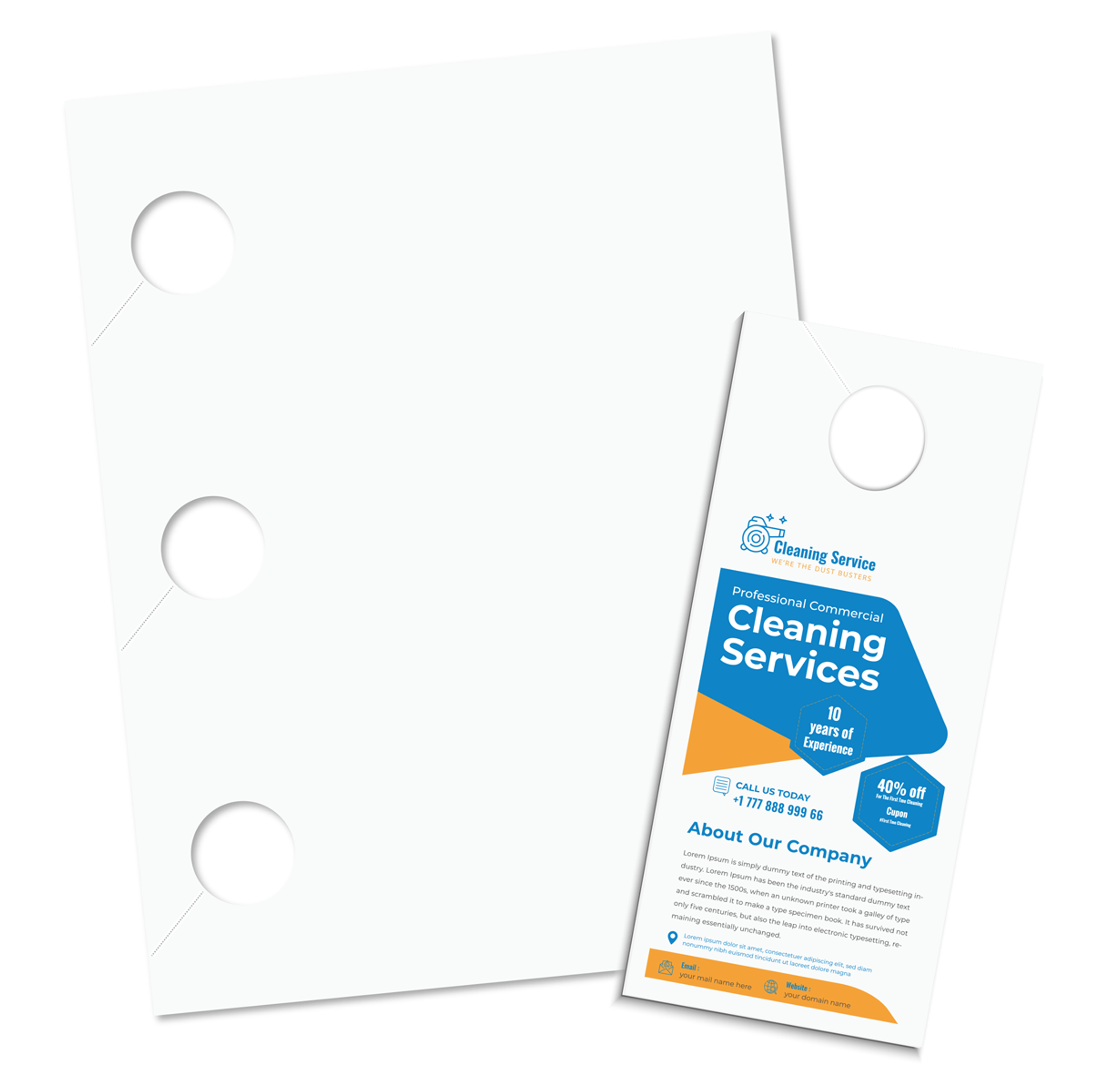 Jumbo Door Hanger, 2 Hangers/Sheet, DHJ-2