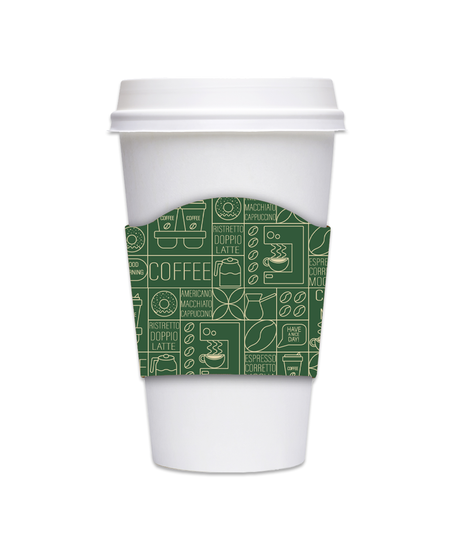 Printable Coffee Sleeve Template Coffee Cup Sleeve Pattern — Crafty