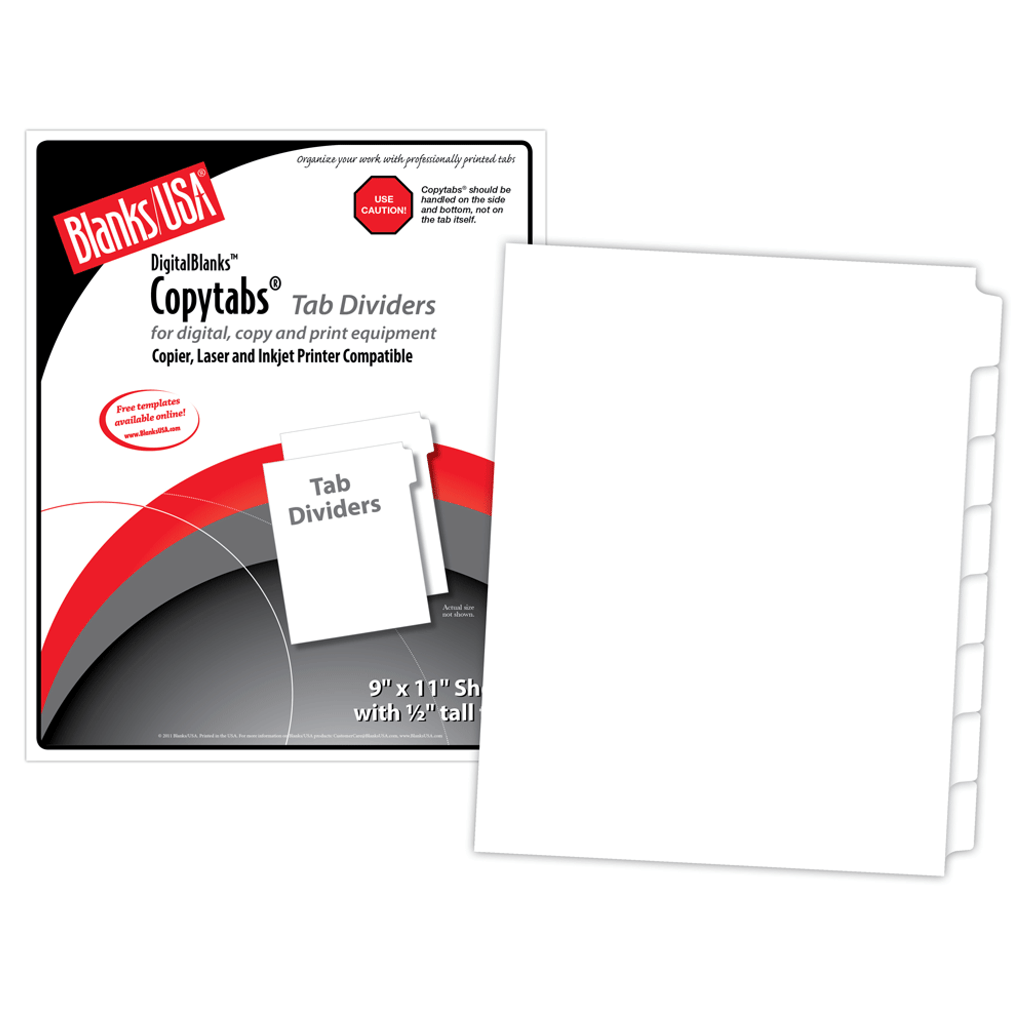 Universal Economy Tab Dividers, 8-Tab, White Tab, Letter, 24 Sets