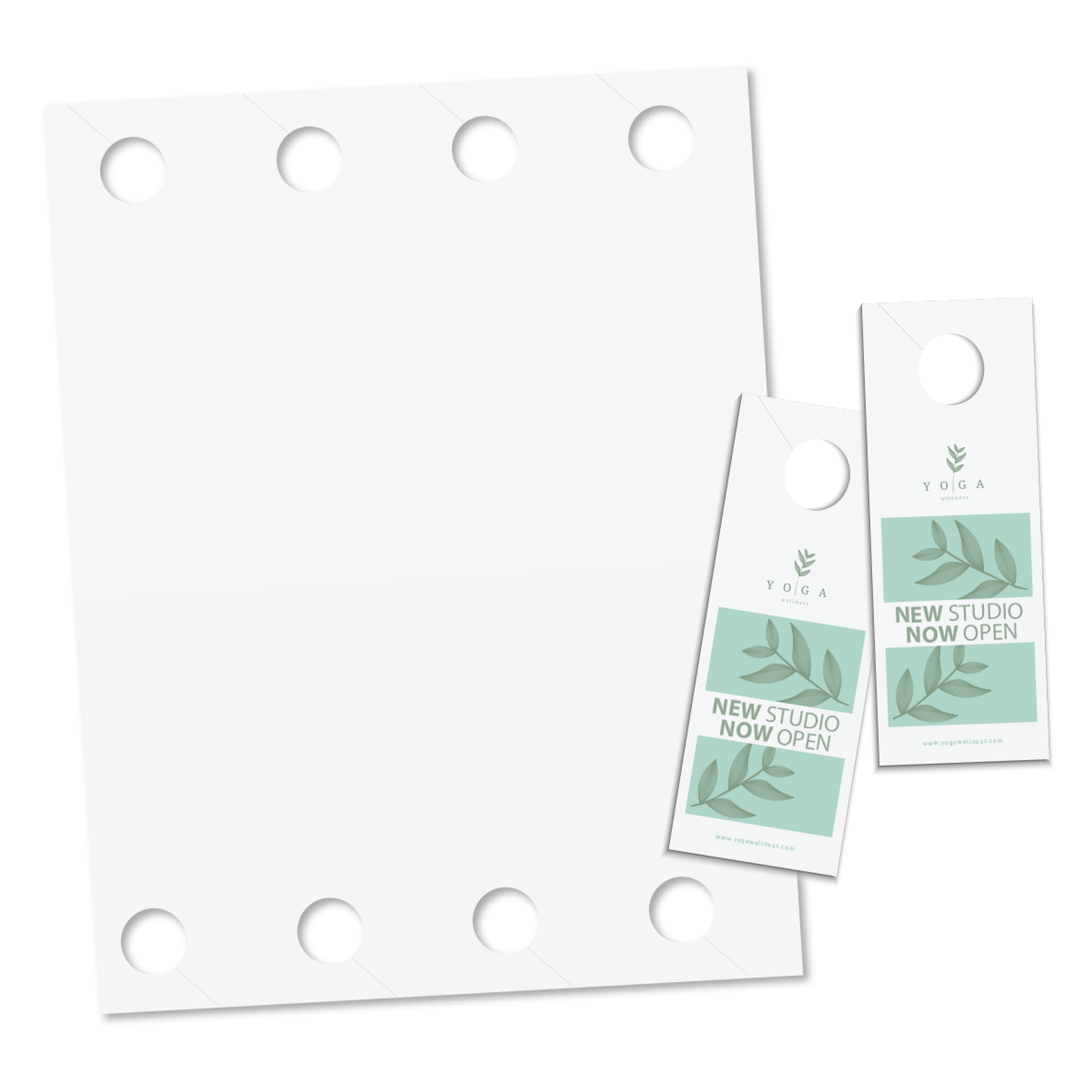 White Standard Door Hangers - 12 x 18 in 90 lb Index