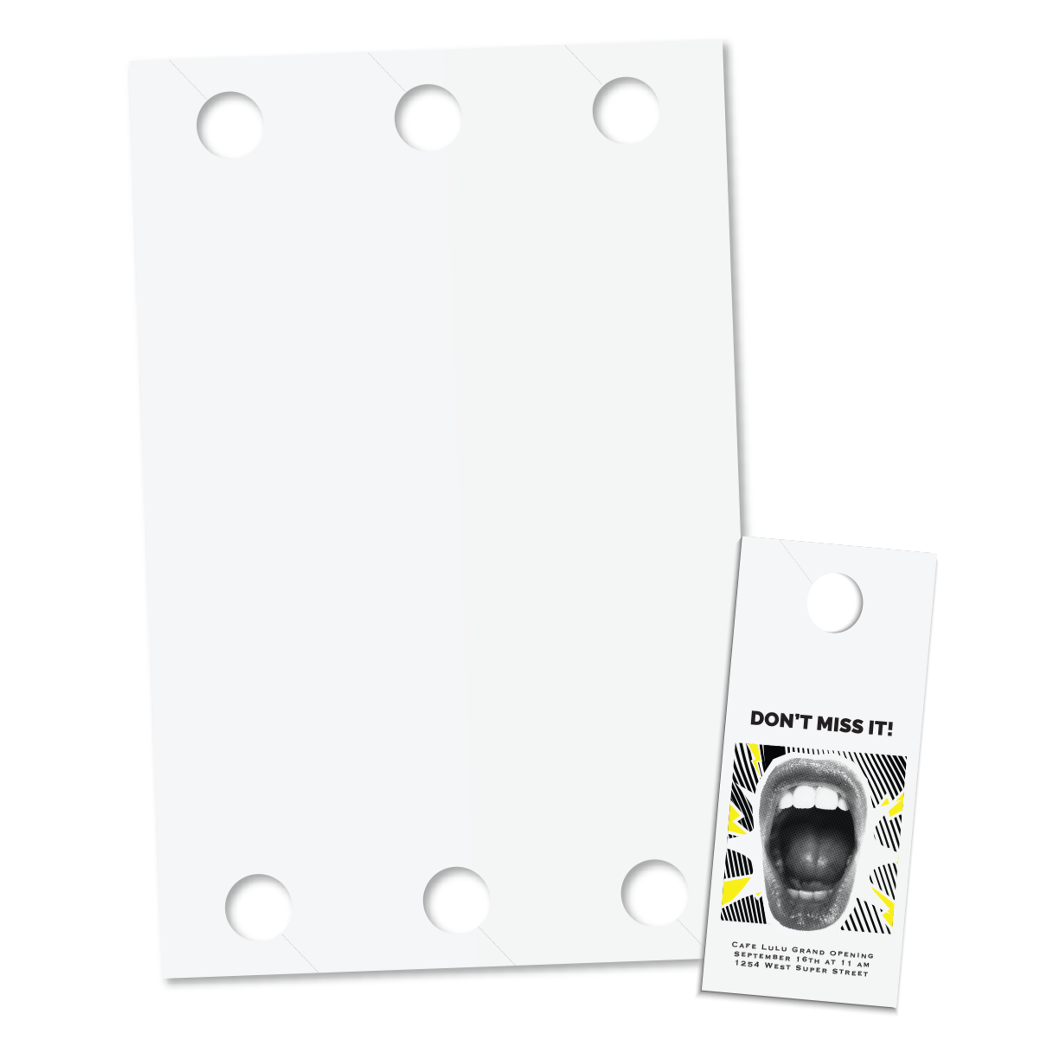 Jumbo Door Hanger, 2 Hangers/Sheet, DHJ-2