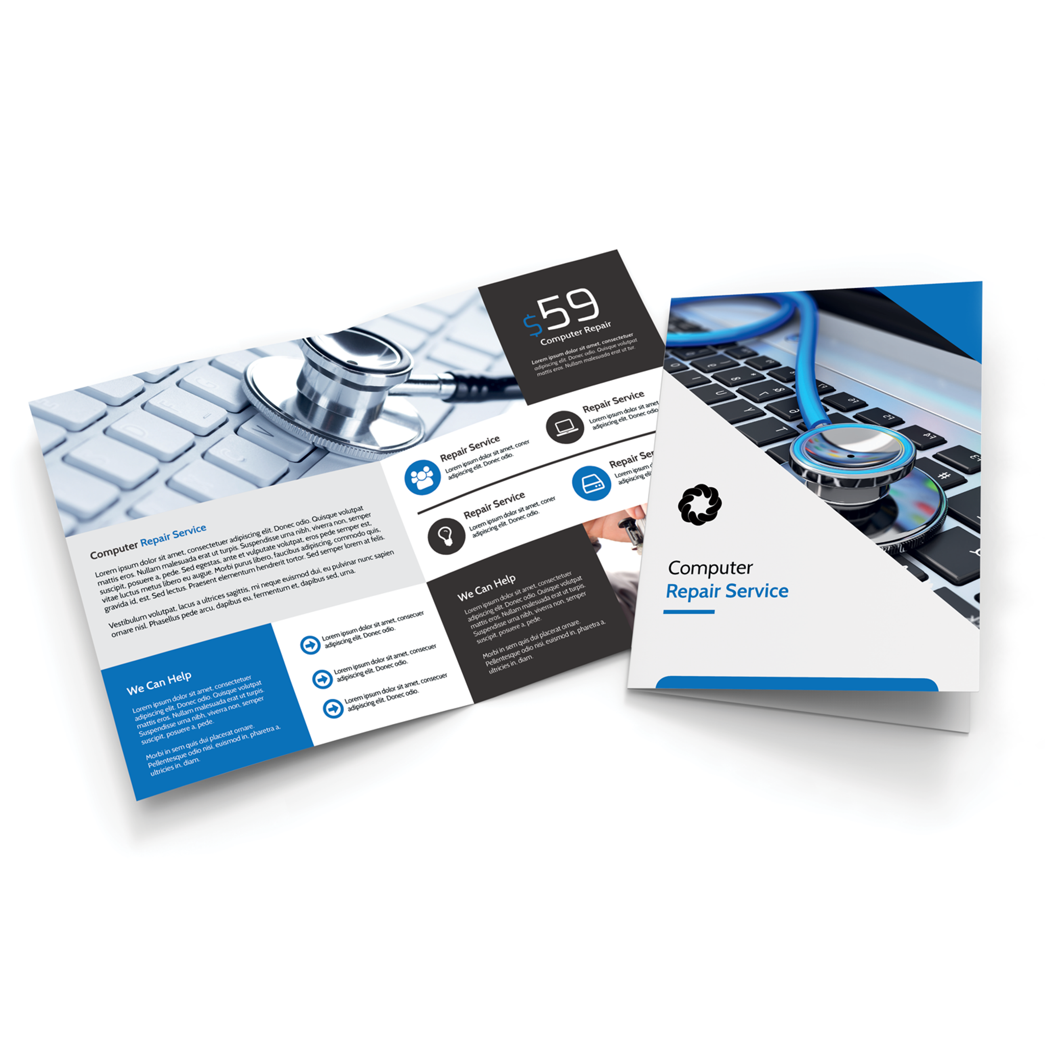 bi fold brochure size