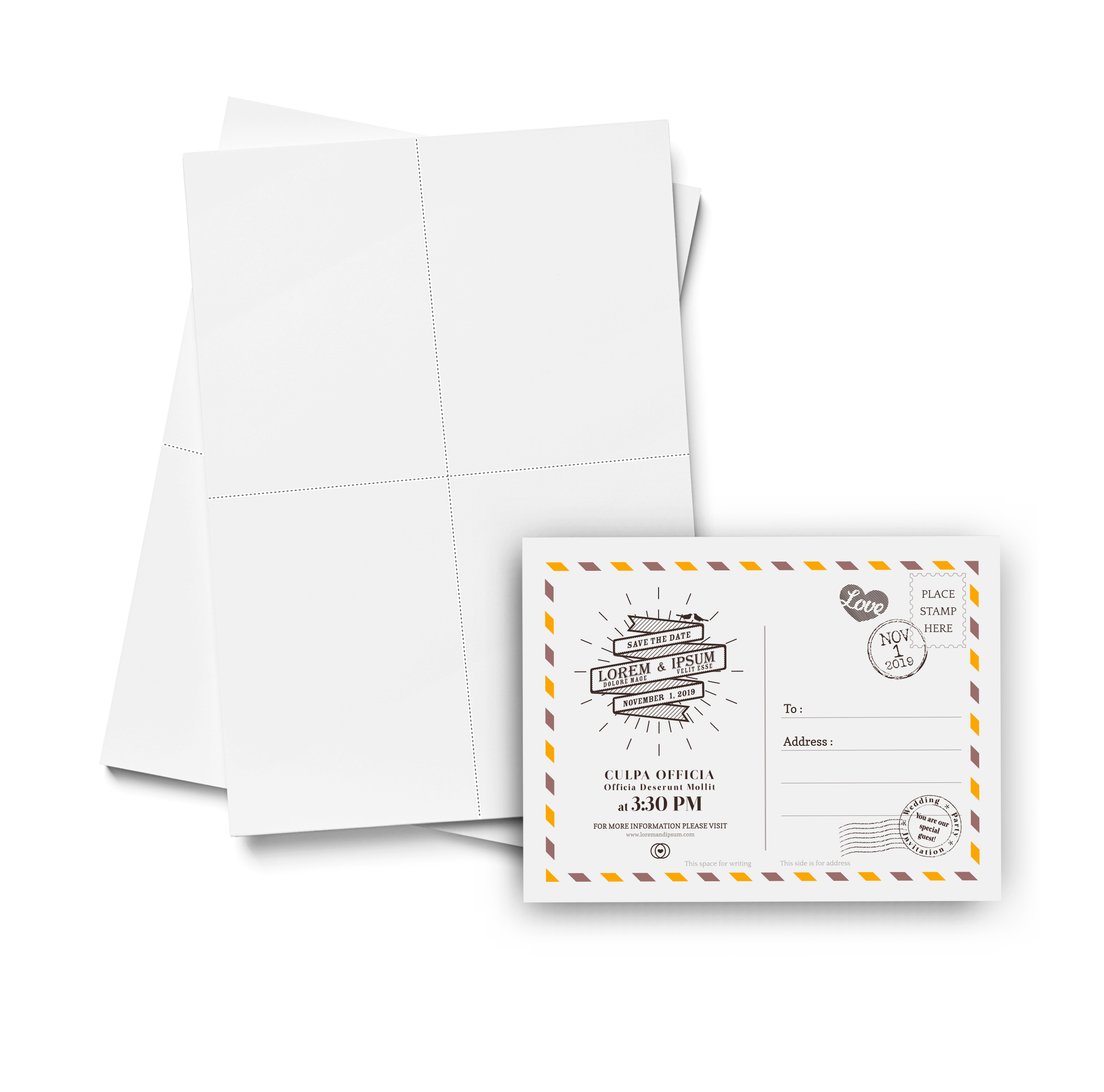 65lb White Printable Postcards - Blank Postcard Paper - Perforated