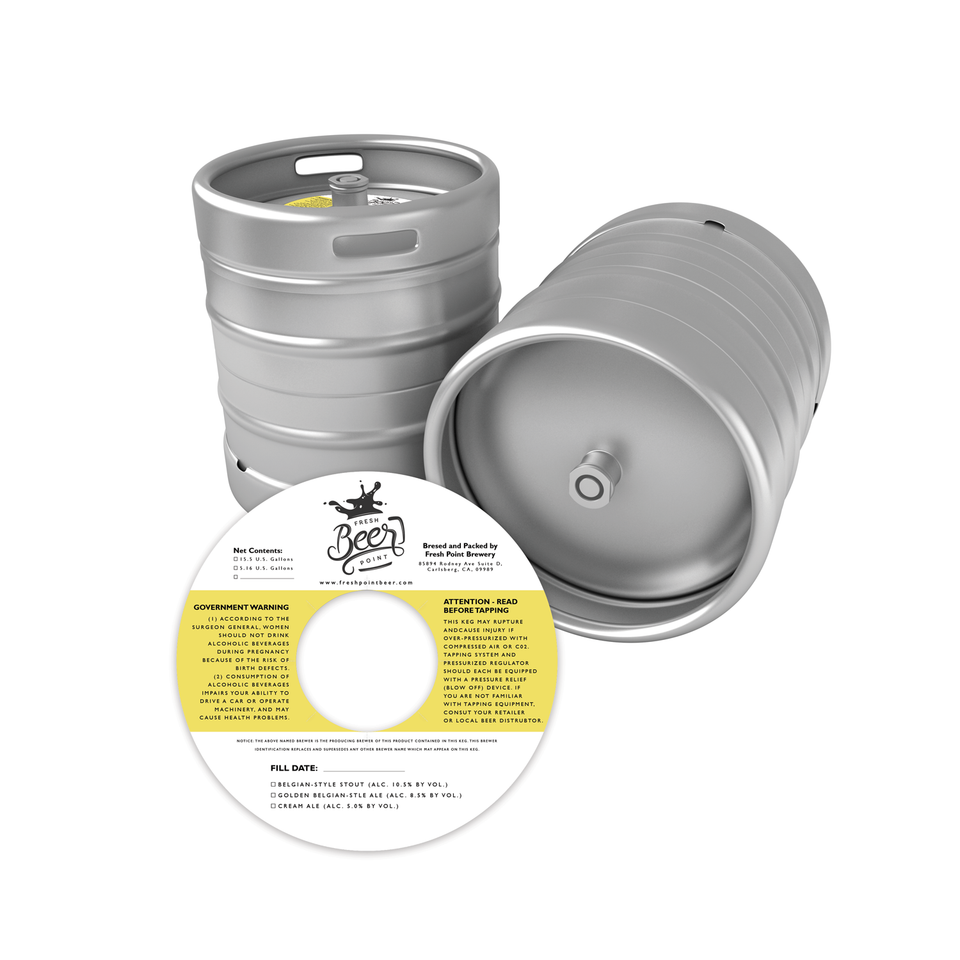 Plastic Paper™ Keg Toppers PPKTE01122 Blanks/USA