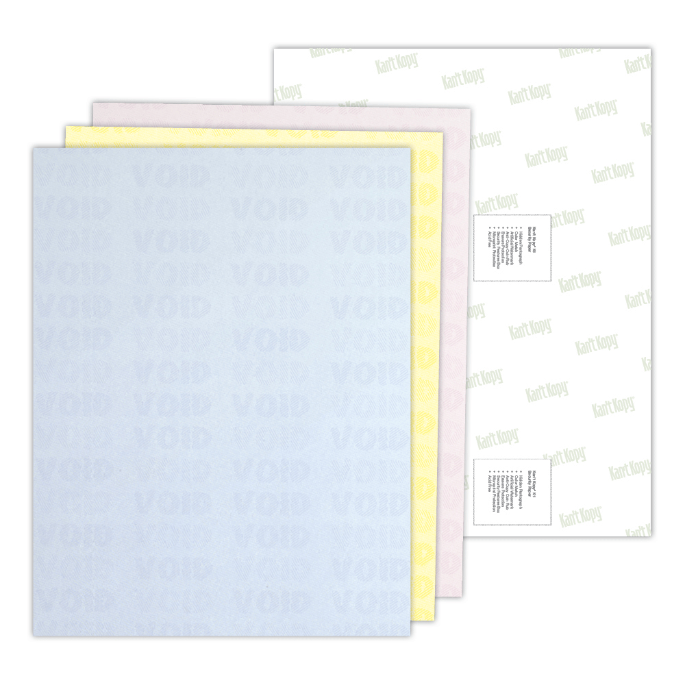 Kan't Kopy® K1 3-Part Carbonless Security Paper | KC3 | Blanks/USA
