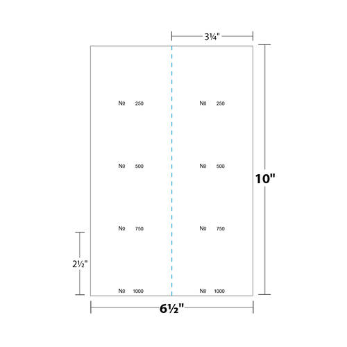 Center-Perforated Ticket | TP10B64 | Blanks/USA