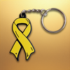 Cartoon gold ribbon key ring 