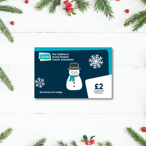 Snowman pin badge