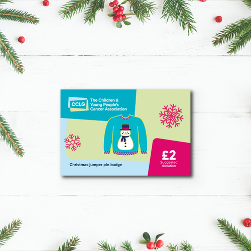 Christmas jumper pin badge