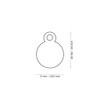 MyFamily Small Blue Circle ID Tag - Free Custom Engraving