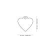 MyFamily Handmade Small Pink Heart Pet ID Tag Diamond Engraved