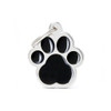 MyFamily Big Black Paw Pet ID Tag Diamond Engraved