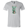 HSSA Silver Prickly Pear Dog Adult Unisex V-Neck Shirt