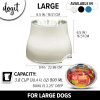 Dog It Elevated Dog Dish, White, 30.4 fl oz