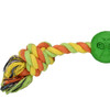 4BF - Rubber Chew toy with Rope, Dinamita (Dogs up to 10 pounds)