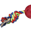 4BF - Rubber Chew toy with Rope, Loco (Dogs over 75 pounds)
