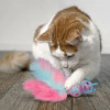 Kong Cat Wubba Caticorn Toy with Feathery Tail and Rattle