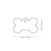 MyFamily Small Black Chrome Glam Bone Pet ID Tag Diamond Engraved