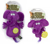 Hear Doggy Flattie Purple Elephant Ultrasonic Squeaker Plush Dog Toy with Chew Guard