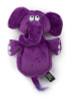 Hear Doggy Flattie Purple Elephant Ultrasonic Squeaker Plush Dog Toy with Chew Guard