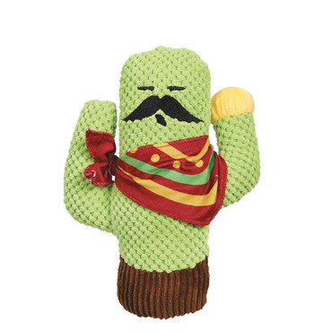 Zanies Sassy Cactus Moustache 10-inch Dog Toy